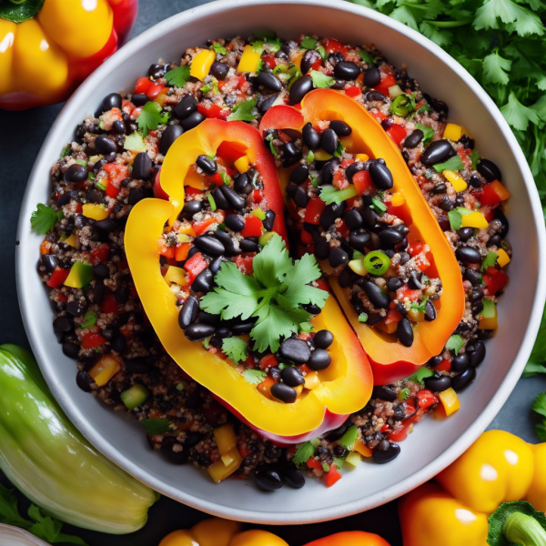 Stuffed Bell Peppers with Quinoa and Black Beans