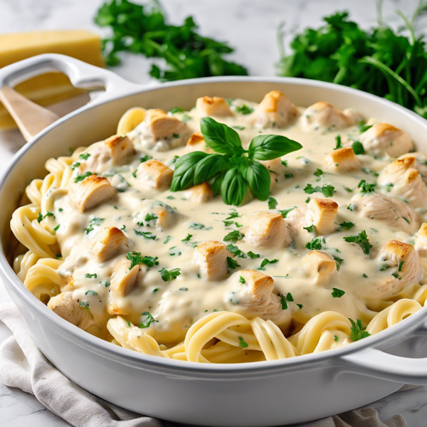 Cheesy Chicken Alfredo Bake