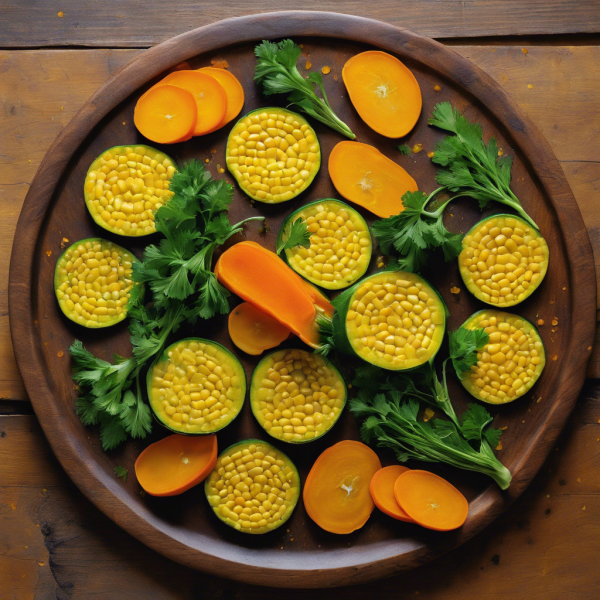 Vegetable Medallions with Corn, Zucchini, and Carrot