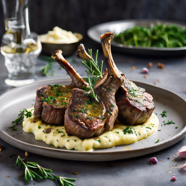 Herb-Crusted Lamb Chops with Garlic Mashed Potatoes