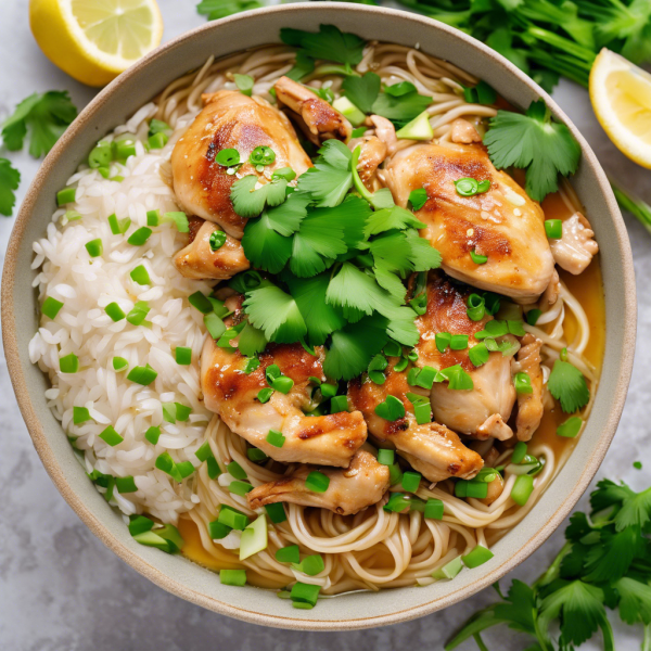 Ginger Lemongrass Chicken Noodle Bowl