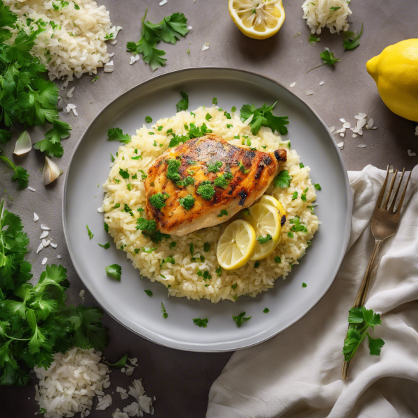 Lemon Herb Chicken with Garlic Rice