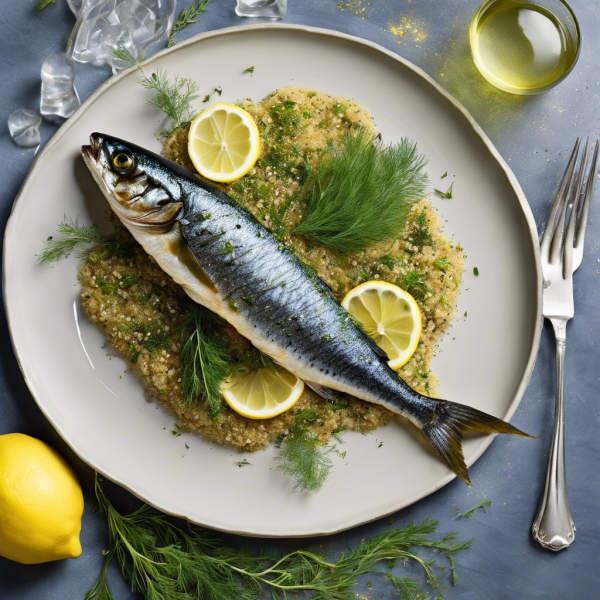 Herb-Crusted Mackerel with Lemon-Dill Quinoa