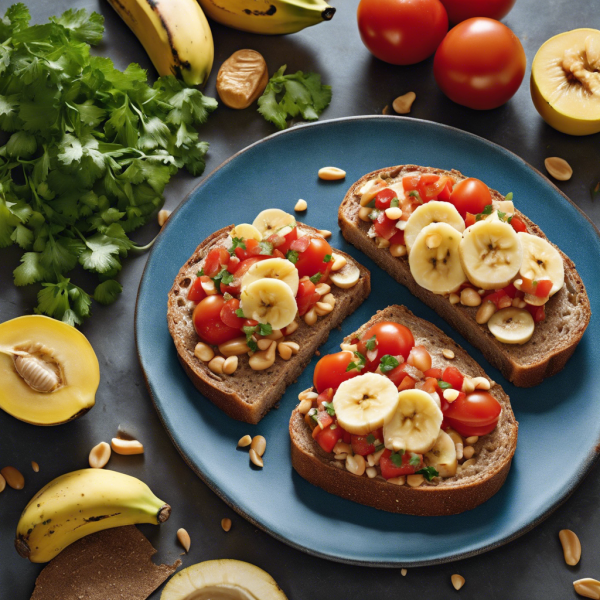 Spicy Peanut Butter & Banana Toast with Tomato Salsa