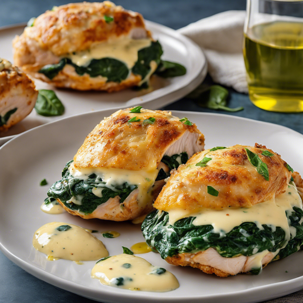 Cheesy Spinach Stuffed Chicken Breast