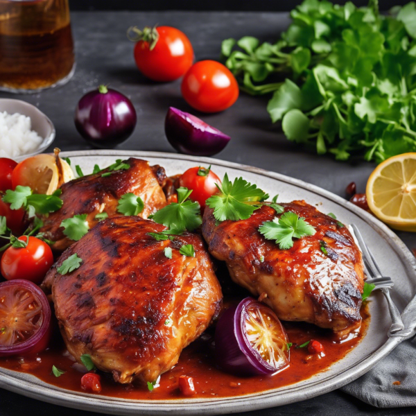 Spiced Chicken Thighs with Plum Tomatoes