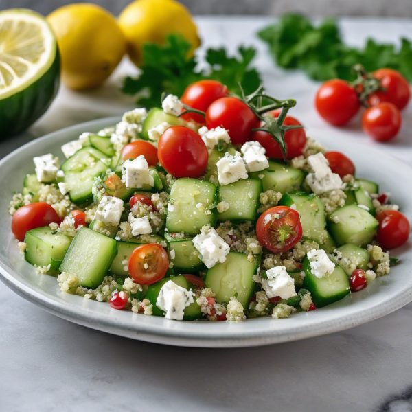 Cucumber and Quinoa Salad with Lemon Dressing