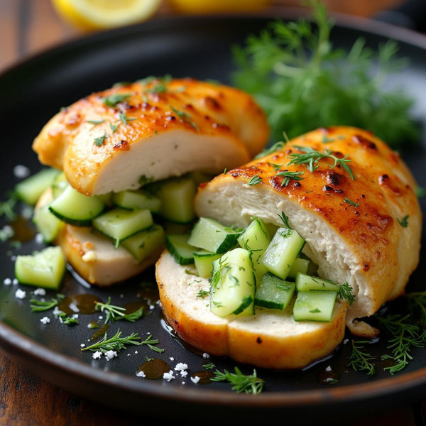 Cucumber Stuffed Chicken Breast