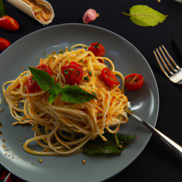 Spaghetti with Tomatoes and Basil