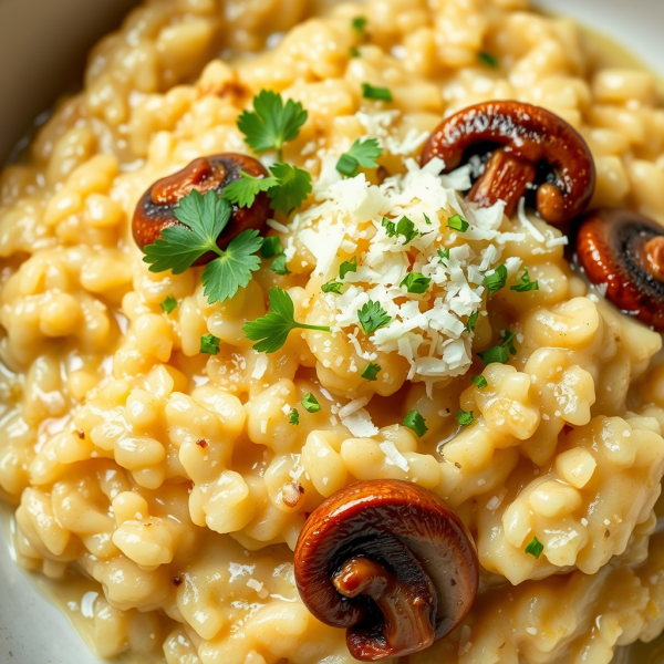 Caramelized Onion and Mushroom Risotto