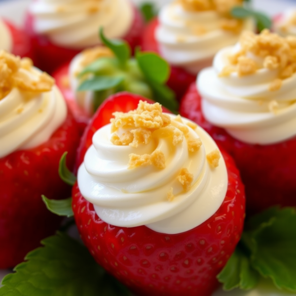 Cheesecake Stuffed Strawberries