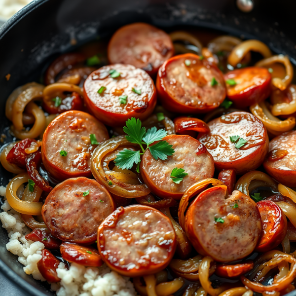 Sausage and Onion Skillet Delight