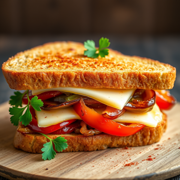 Hungarian Cheese and Pepper Sandwich