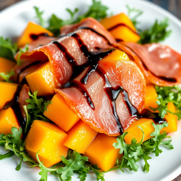 Savory Cantaloupe & Prosciutto Salad