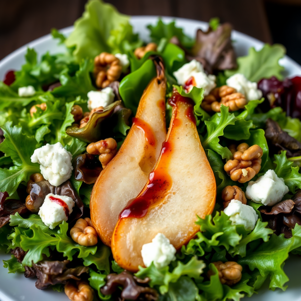 Caramelized Pear and Goat Cheese Salad