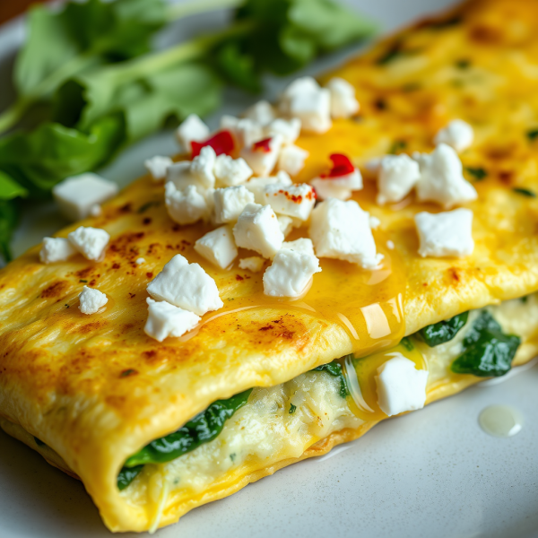 Savory Spinach and Feta Omelette