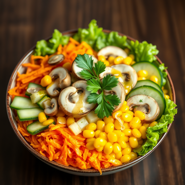 Arab-Style Veggie Snack Bowl