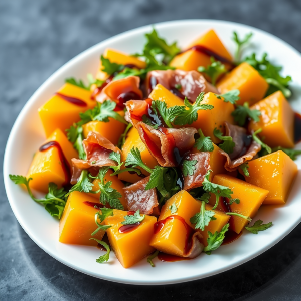 Cantaloupe and Prosciutto Salad