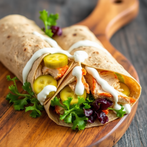 Crunchy Pickle Chicken Wrap