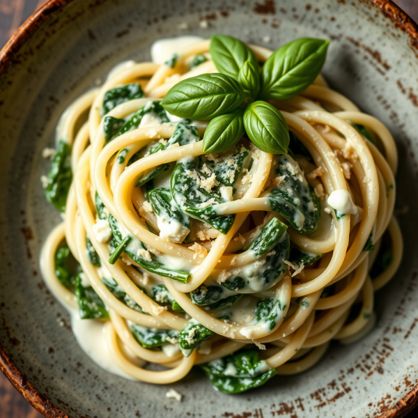 Creamy Spinach and Ricotta Pasta