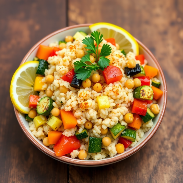 Algerian Couscous with Spiced Vegetables