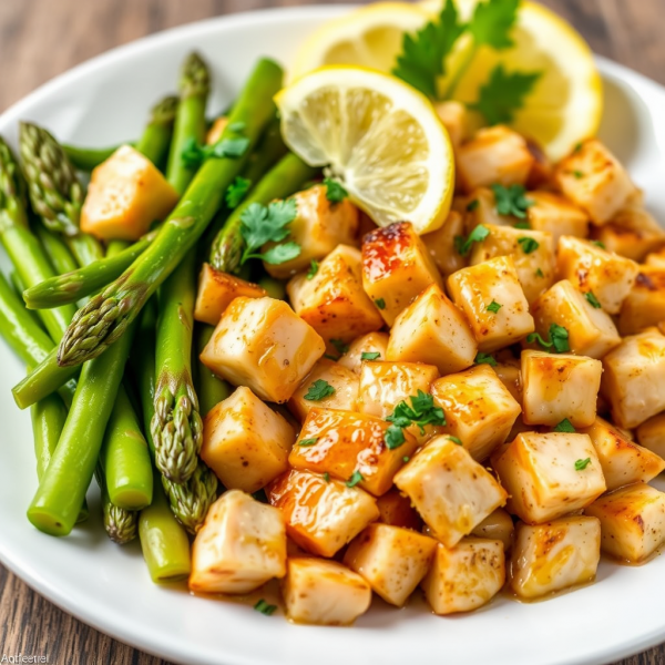 Lemon Garlic Chicken with Asparagus