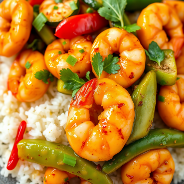 Spicy Garlic Shrimp Stir-Fry