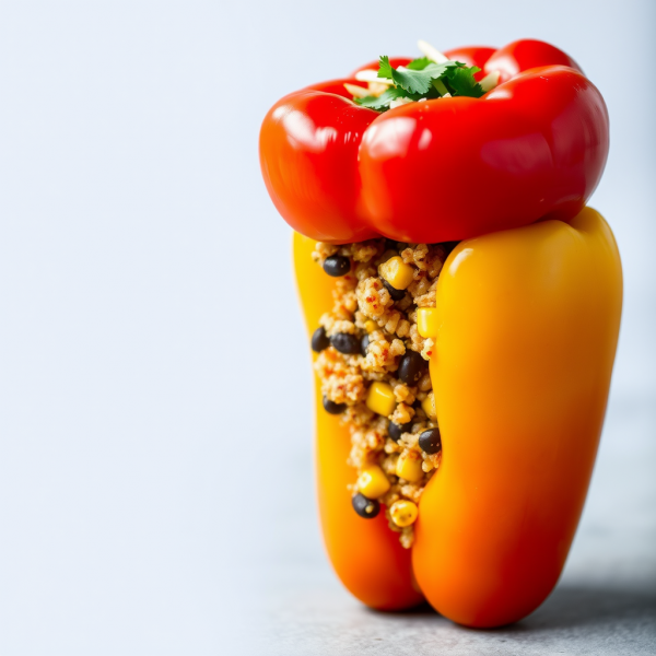 Savory Quinoa Stuffed Bell Pepper