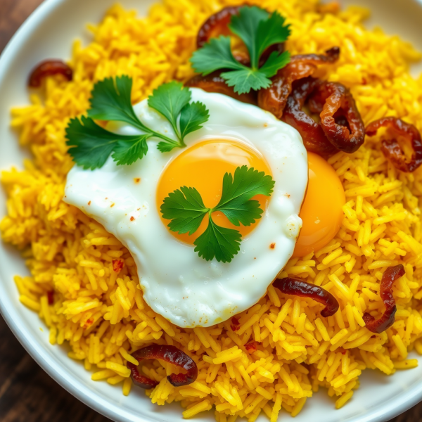 Spiced Egg and Onion Rice