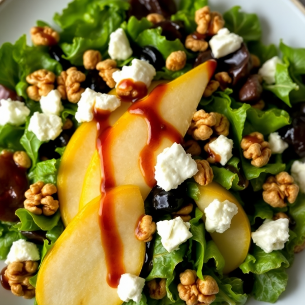 Savory Pear and Goat Cheese Salad