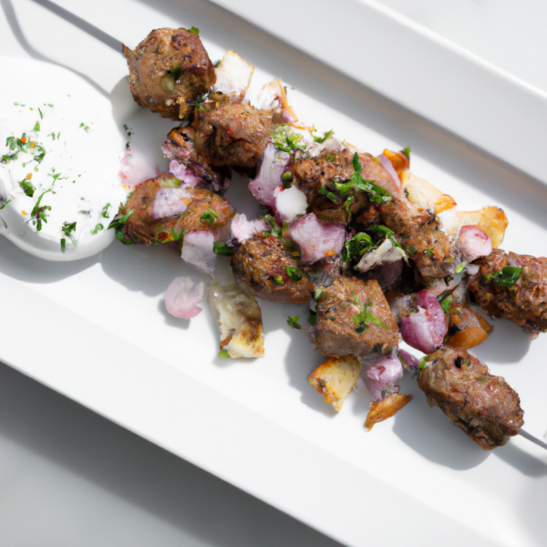 Lamb Skewers with Tzatziki Sauce