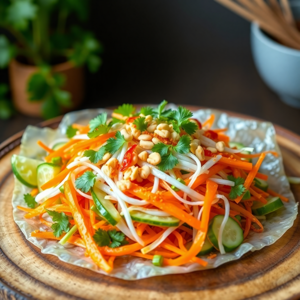 Vietnamese Mixed Rice Paper Salad (Bánh Tráng Trộn)