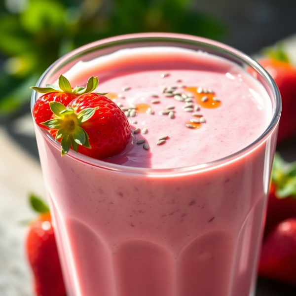 Creamy Strawberry Bliss Smoothie