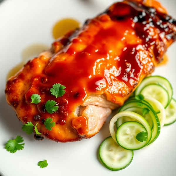 Airline-Style Roasted Duck Breast with Cucumber Salad