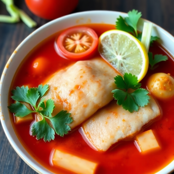 Asam Pedas Ikan Pari (Spicy and Sour Stingray Soup)