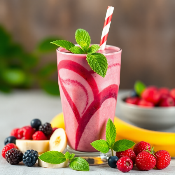 Creamy Banana Berry Smoothie