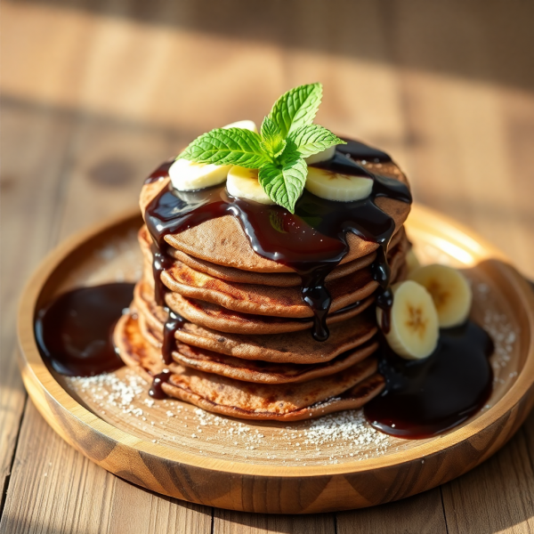 Chocolate Banana Pancakes