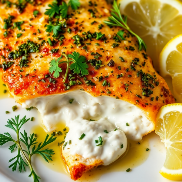 Herb-Crusted Baked Trout