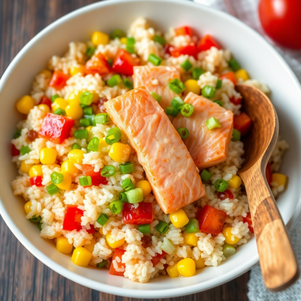 Salmon Fried Rice Delight