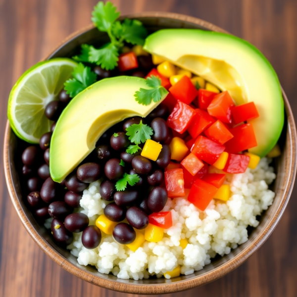 Spicy Bean and Quinoa Bowl