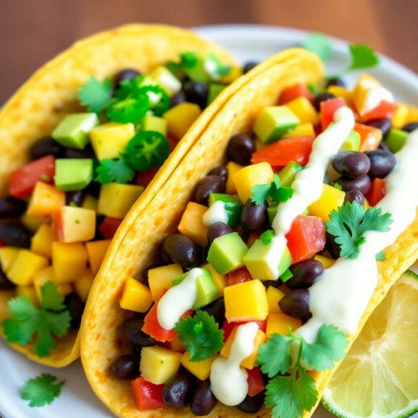 Spicy Corn and Black Bean Tacos