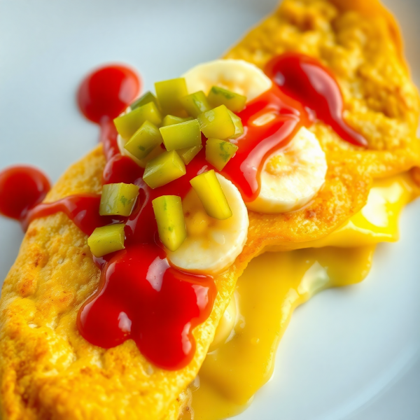 Savory Banana Cheese Omelette