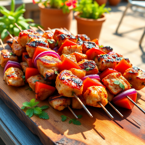 Grilled Lemon-Herb Chicken Skewers