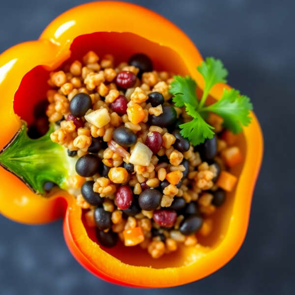 Stuffed Bell Peppers with Quinoa and Black Beans