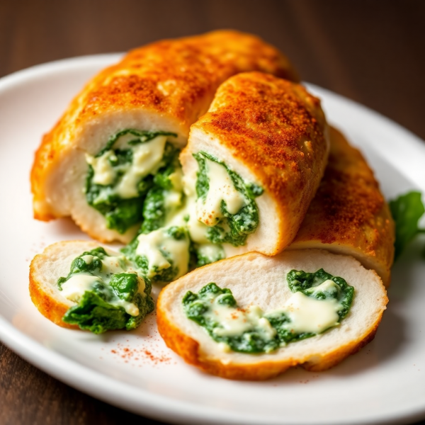 Cheesy Spinach Stuffed Chicken Breast