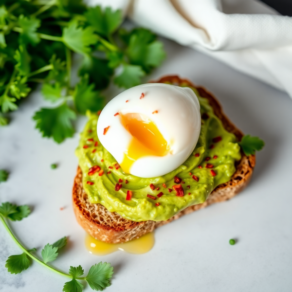 Savory Avocado Toast with Poached Egg