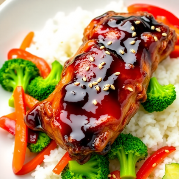 Soy Sauce Glazed Chicken with Veggies