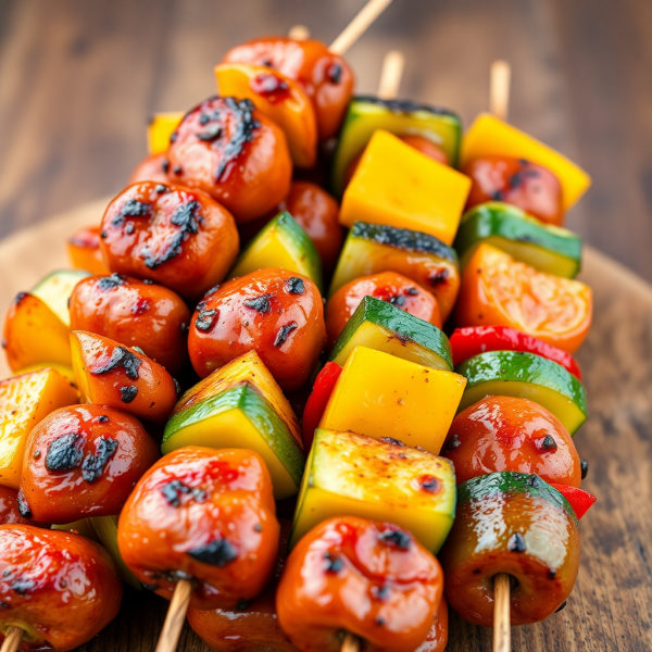 Grilled Sausage Skewers