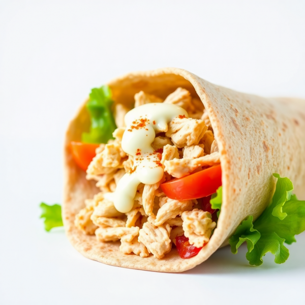 Creamy Mayonnaise Chicken Wrap