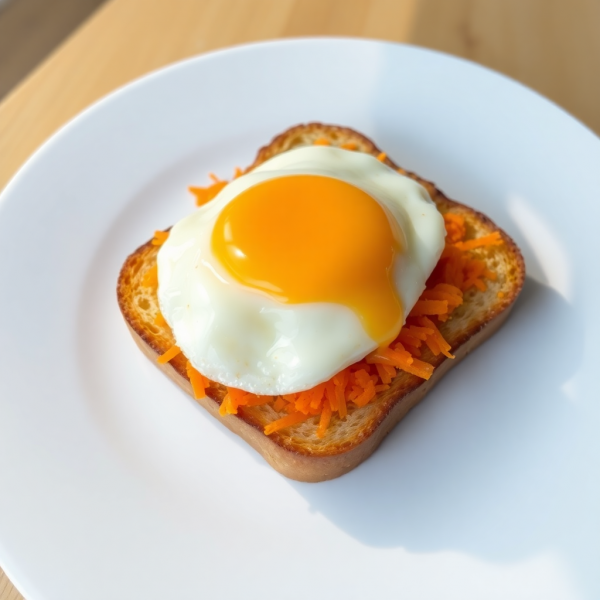 Cheesy Carrot Egg Toast